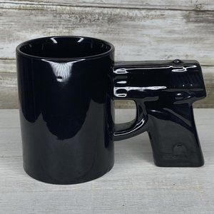 Black Pistol Gun Handle Novelty Coffee Mug - 12oz - Big Mouth Toys